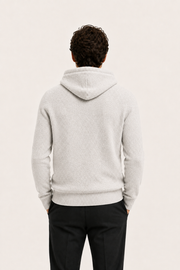 Avaro Merino Hooded Knit Grey