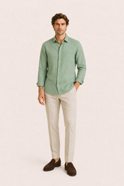 Milano Linen Shirt Dark Green