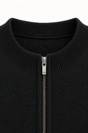 Darilo Wool Zip Knit Black