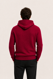Avaro Merino Hooded Knit Burgundy