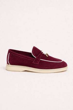 Rovain Buckled Loafers Burgundy