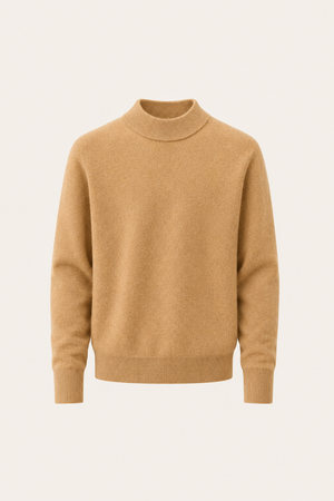 Aurelio Cashmere Mock Neck Camel