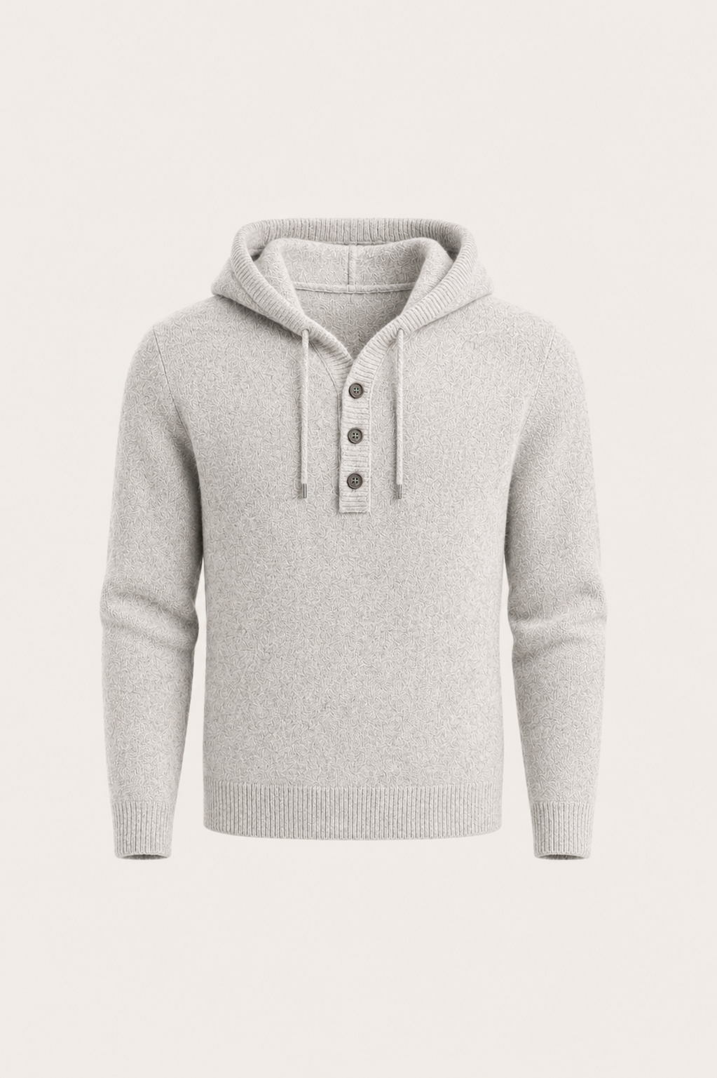 Avaro Merino Hooded Knit Grey