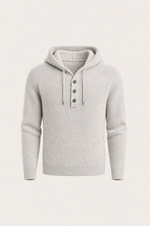 Avaro Merino Hooded Knit Grey