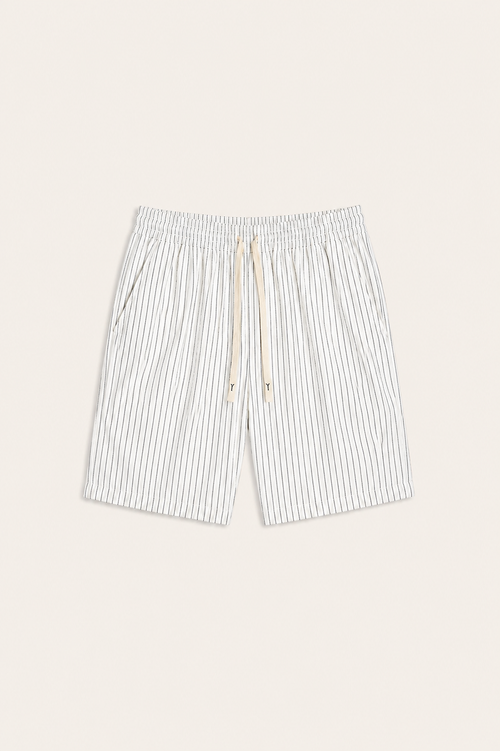 Lenaro Linen Striped Short White