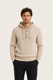 Avaro Merino Hooded Knit Beige