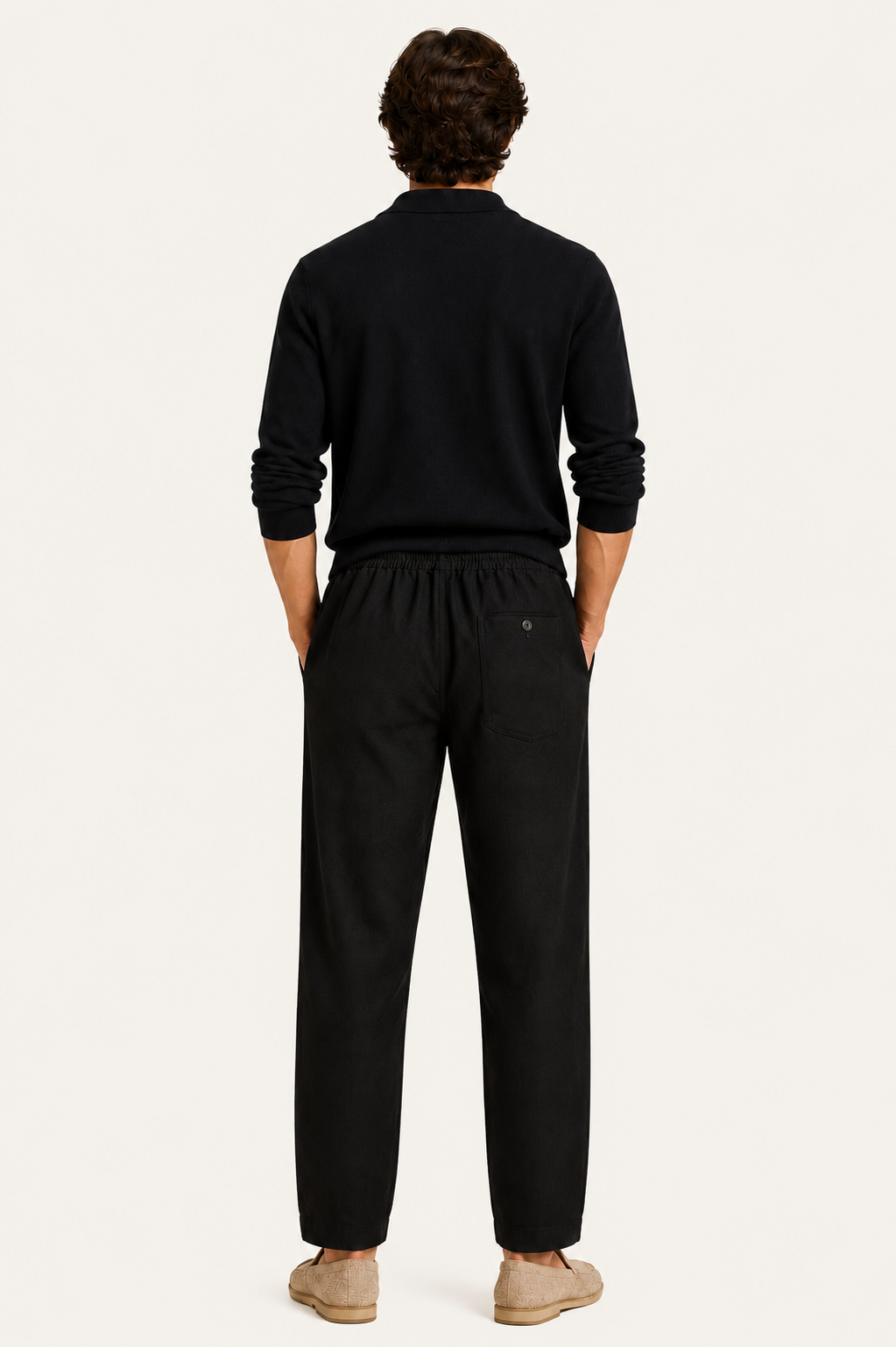Pinaro Linen Trousers Black