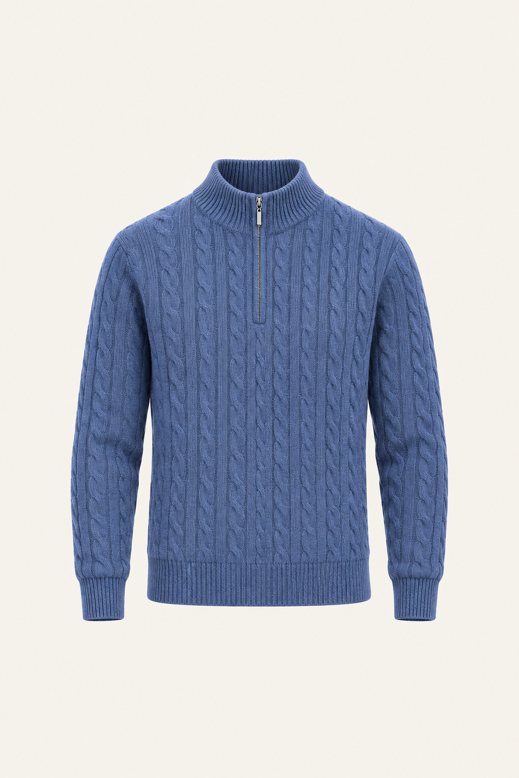 Seviro Australian Wool Cable Knit Blue
