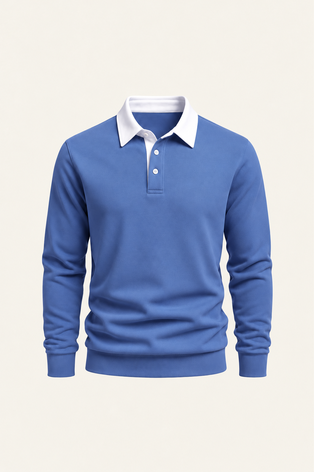 Meravo Longsleeve Cotton Polo Blue