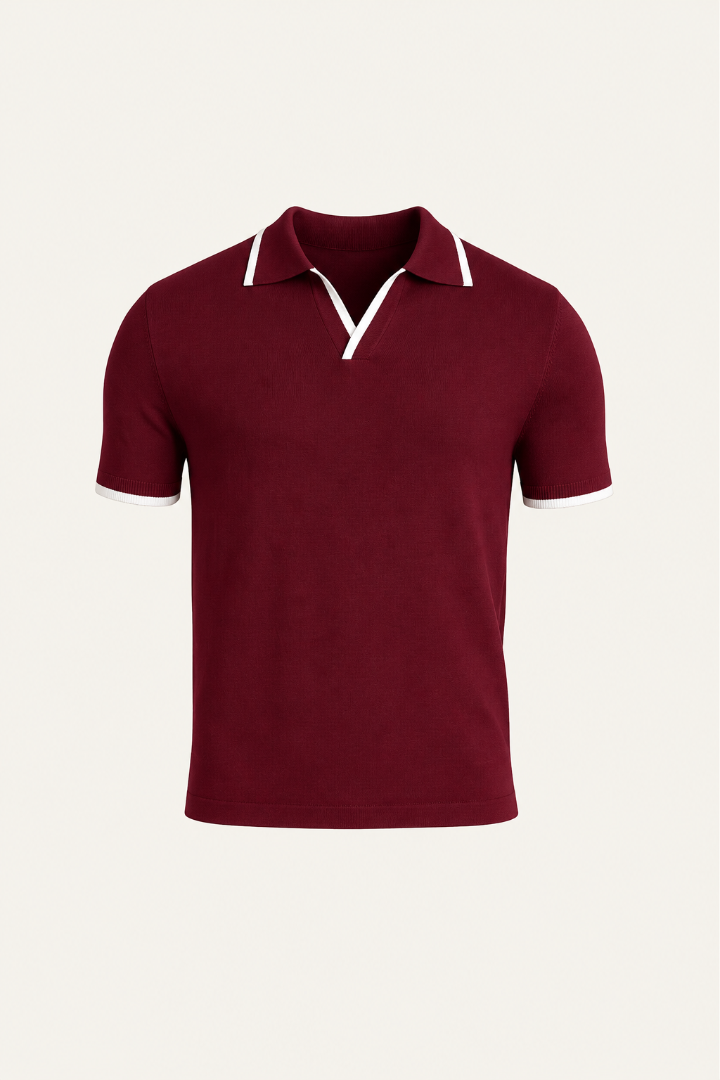 Parivo Knitted Polo Burgundy