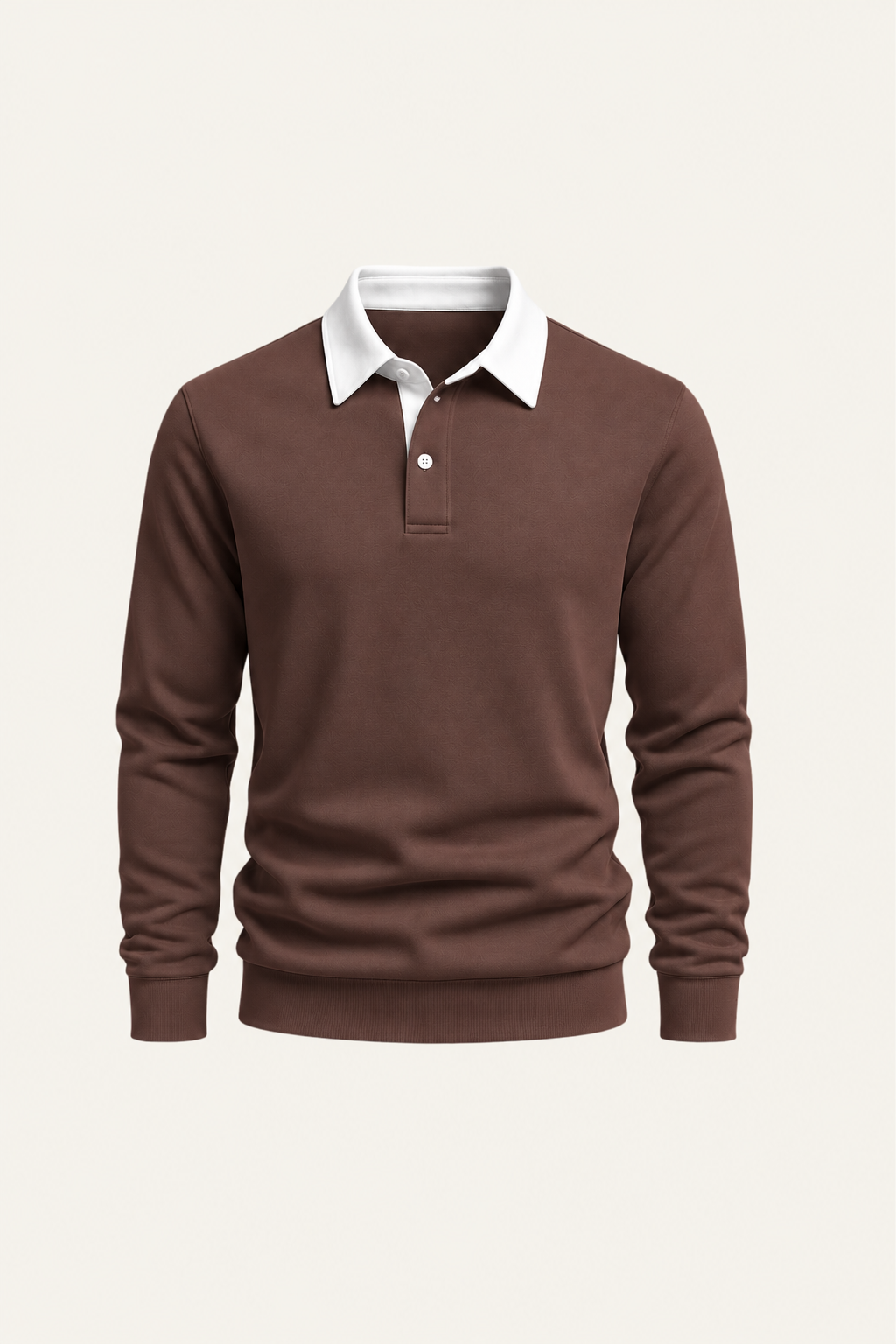Meravo Longsleeve Cotton Polo Brown