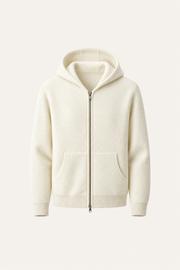 Tonari Wool Hooded Zip Cream