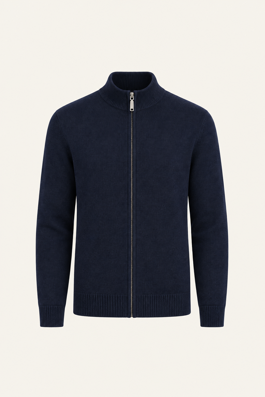 Vaniro Wool Cardigan Navy