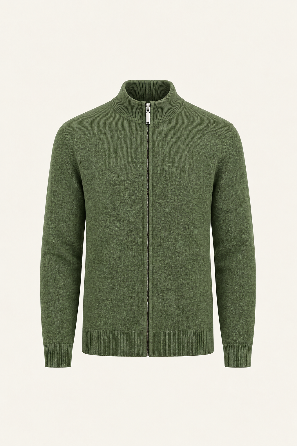 Vaniro Wool Cardigan Green