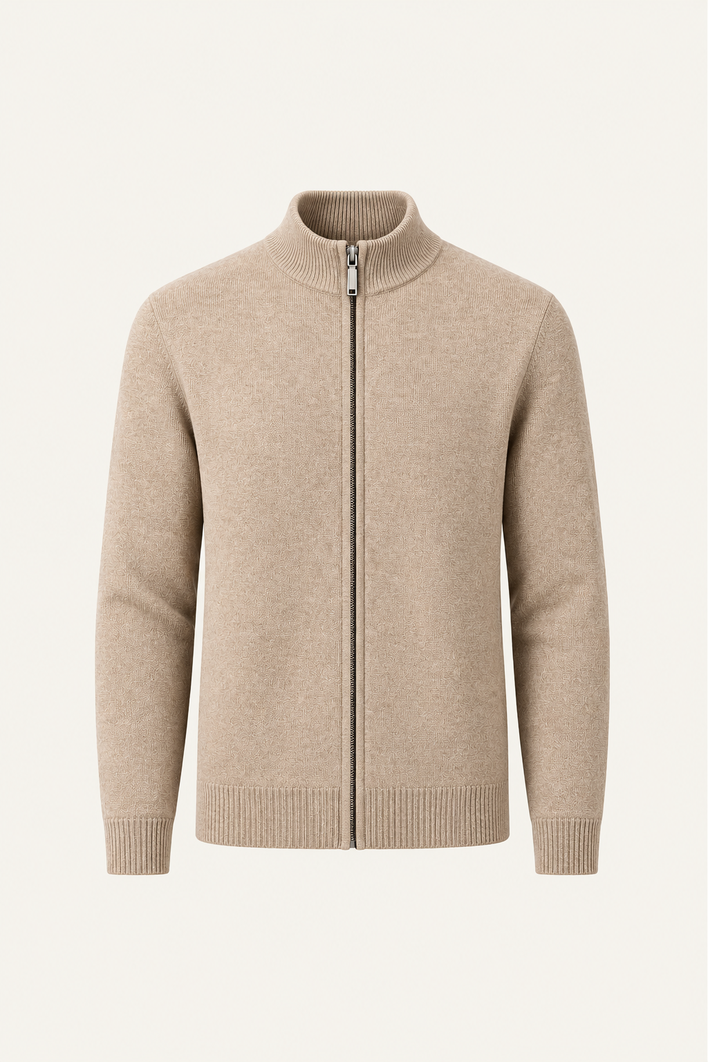 Vaniro Wool Cardigan Beige