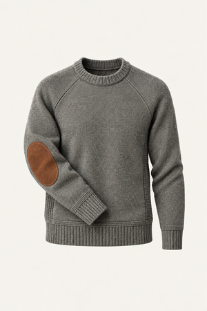 Sorivo Elbow-Patch Crewneck Grey