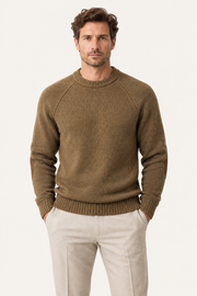 Sorivo Elbow-Patch Crewneck Tobacco