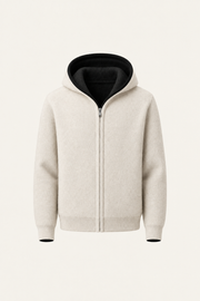 Talero Reversible Hooded Zip Knit Black/Ivory