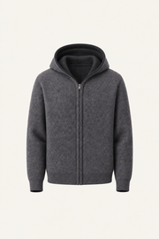 Talero Reversible Hooded Zip Knit Graphite/Charcoal