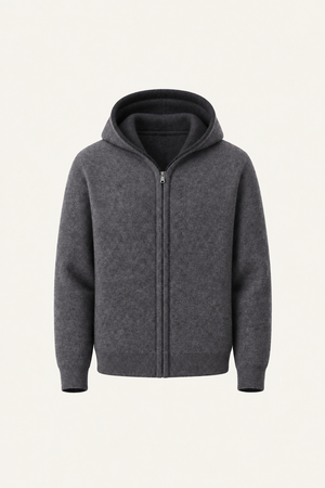 Talero Reversible Hooded Zip Knit Graphite/Charcoal