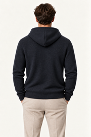 Talero Reversible Hooded Zip Knit Graphite/Charcoal