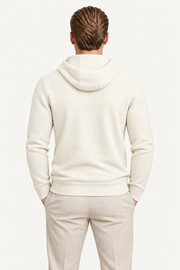 Tonari Wool Hooded Zip Cream
