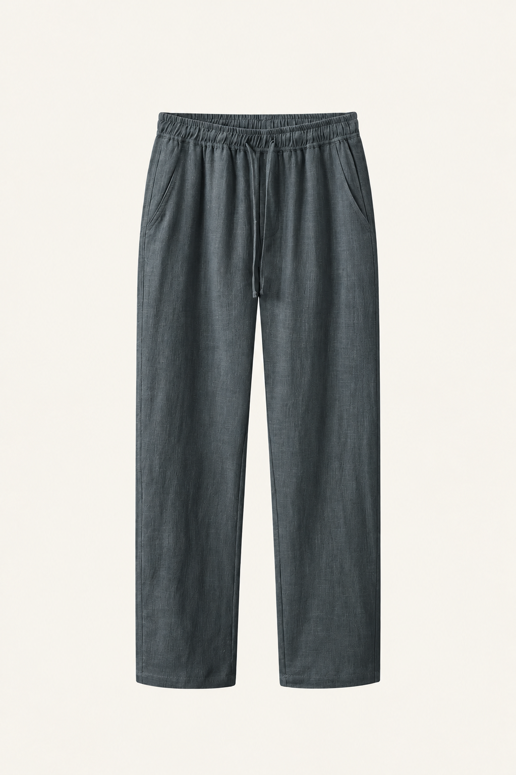 Pinaro Linen Trousers Charcoal-Green