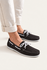 Deravo Suede Docksides Black