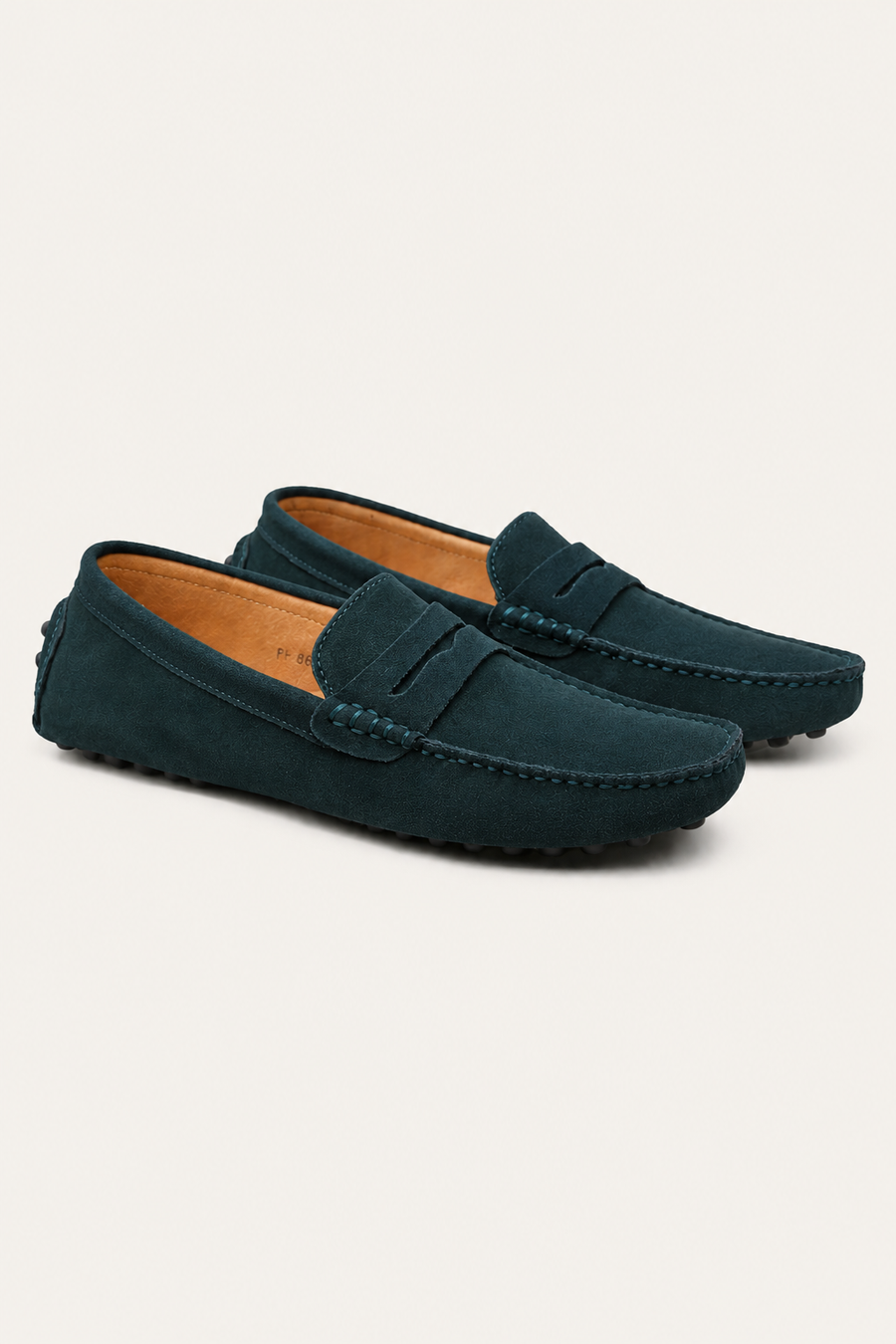 Suede Driver Loafers Dark Teal