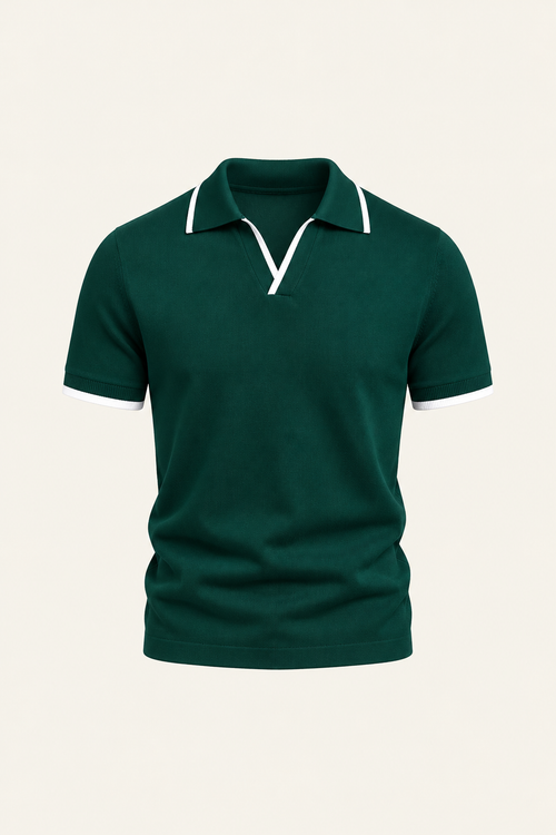 Parivo Knitted Polo Green