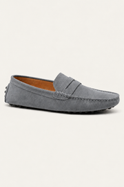 Suede Driver Loafers Grey