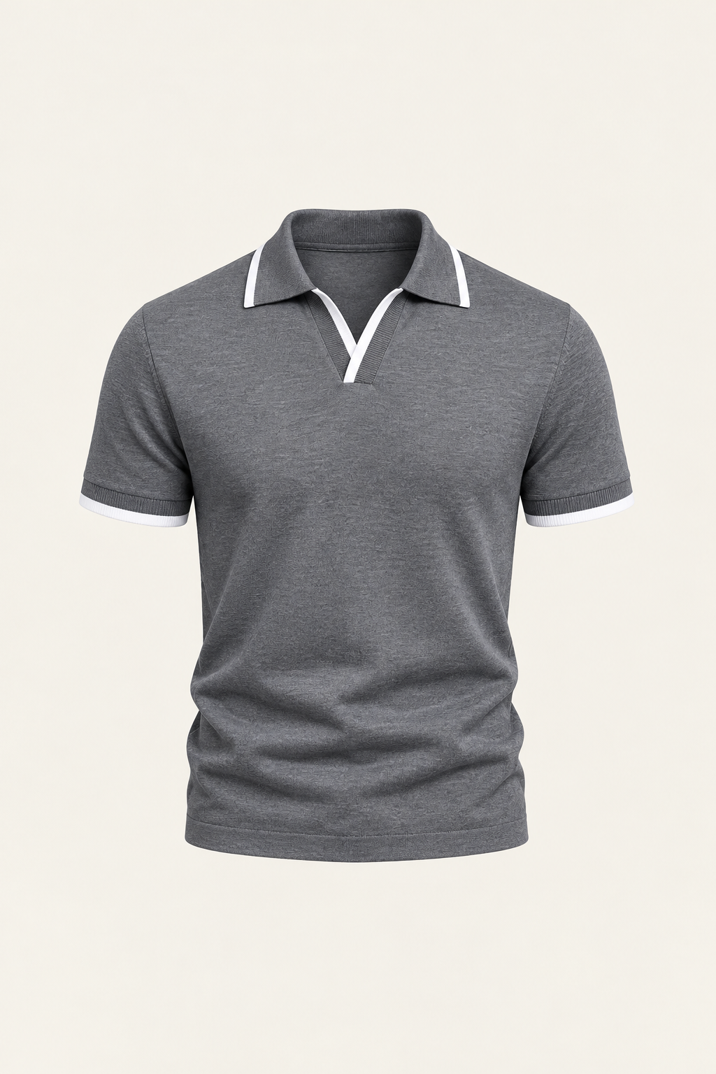 Parivo Knitted Polo Grey