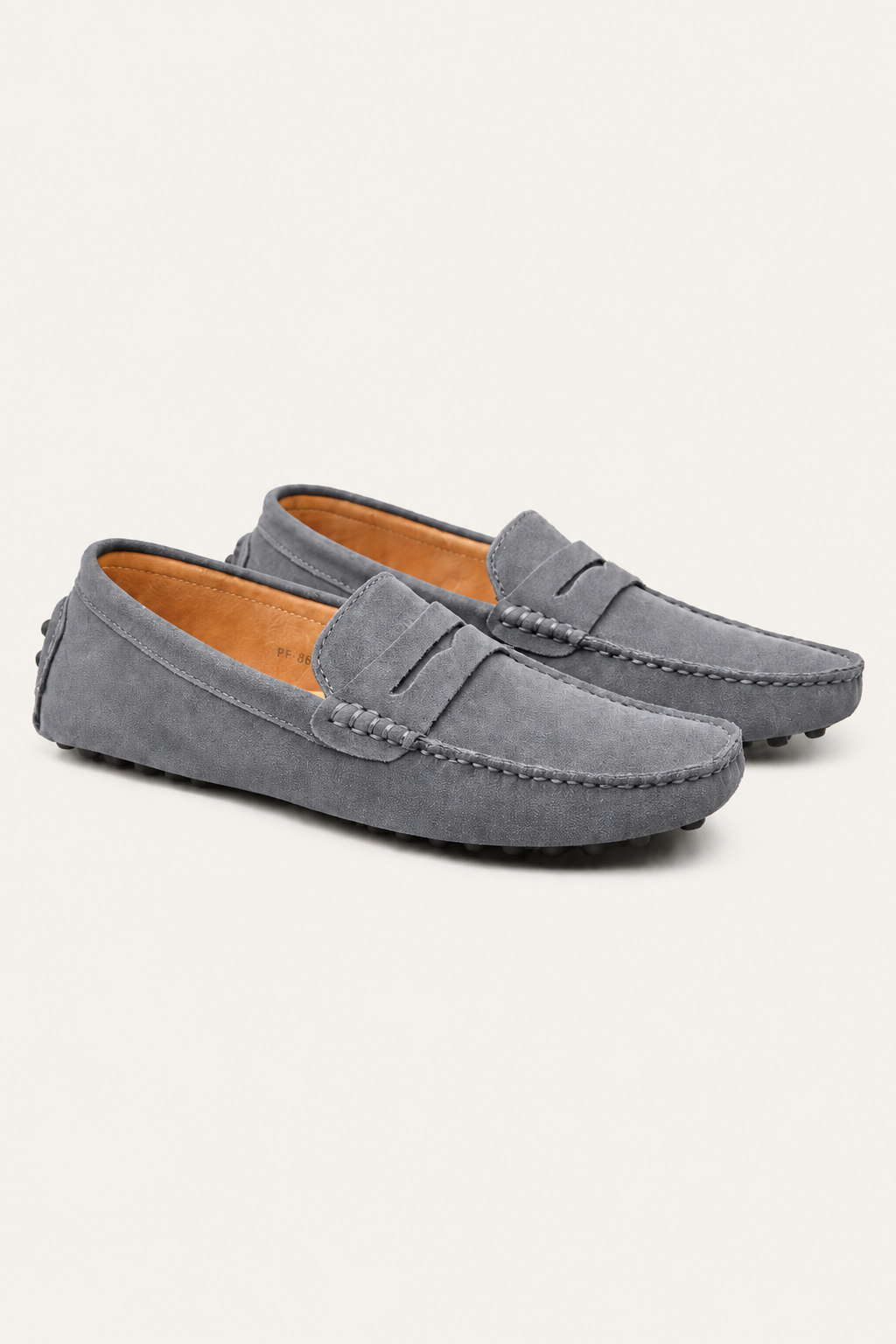 Suede Driver Loafers Grey