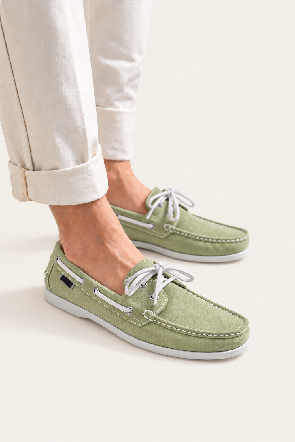 Deravo Suede Docksides Sage