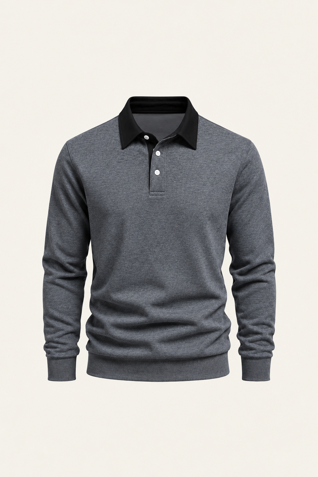 Meravo Longsleeve Cotton Polo Grey