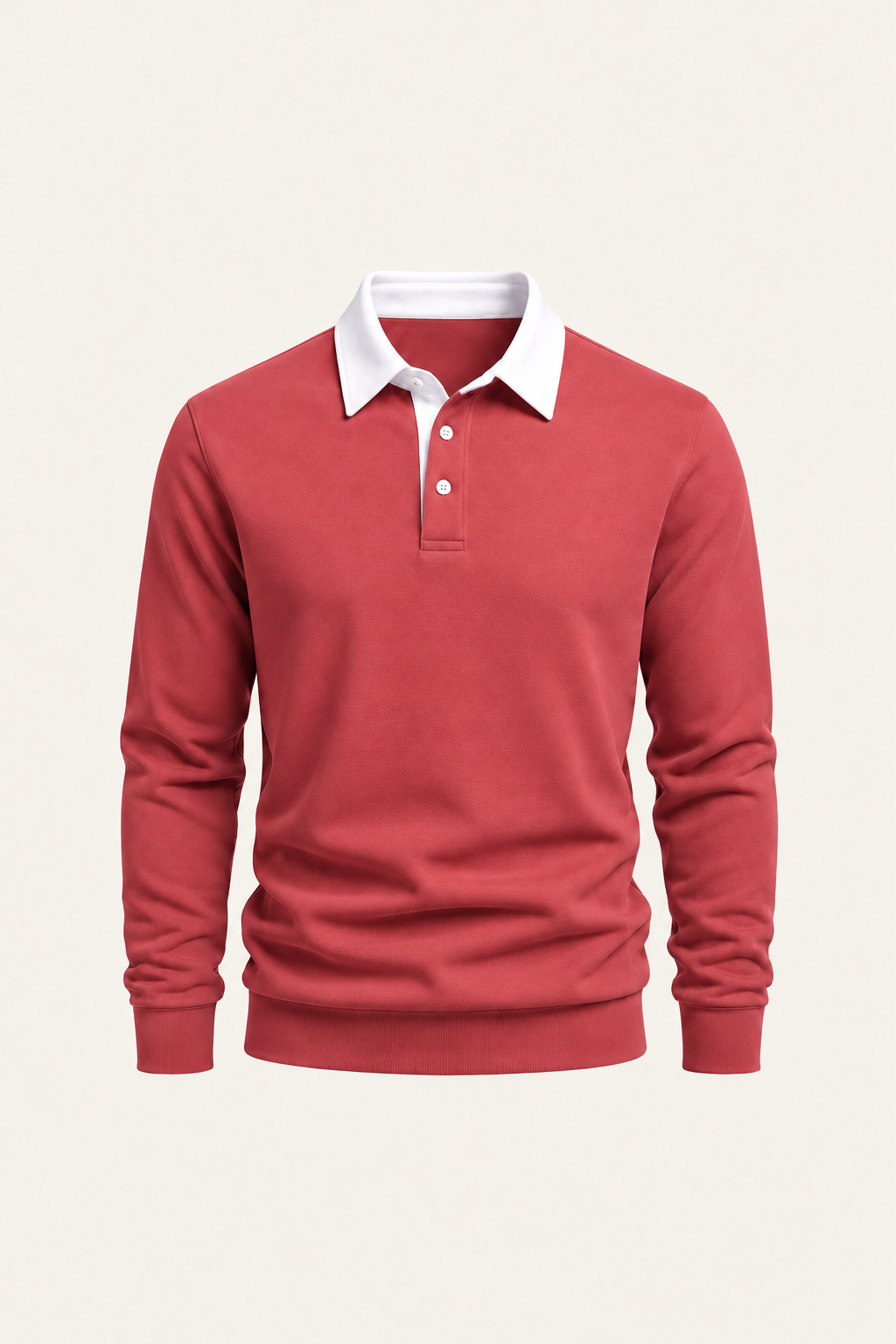 Meravo Longsleeve Cotton Polo Red