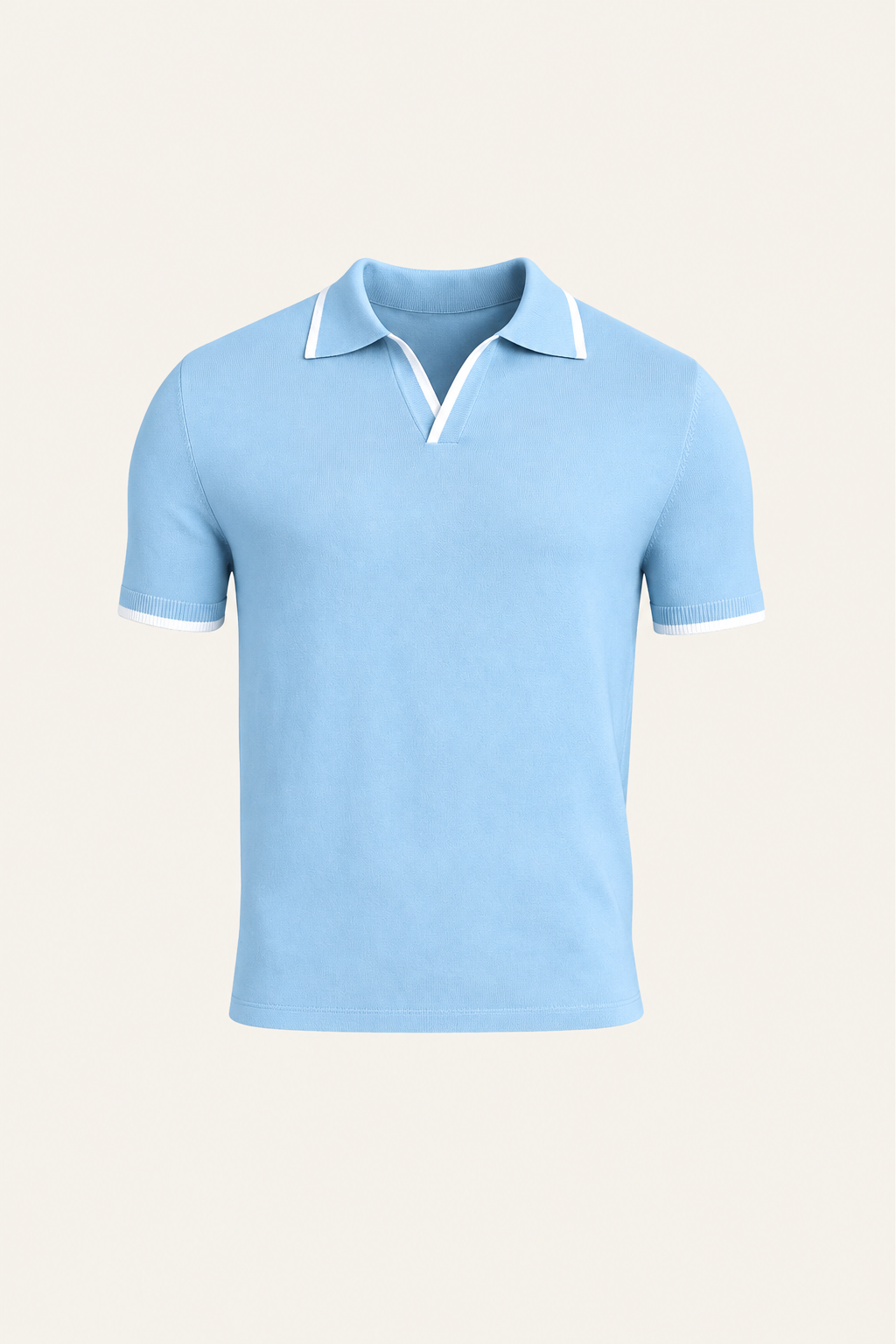 Parivo Knitted Polo Sky Blue