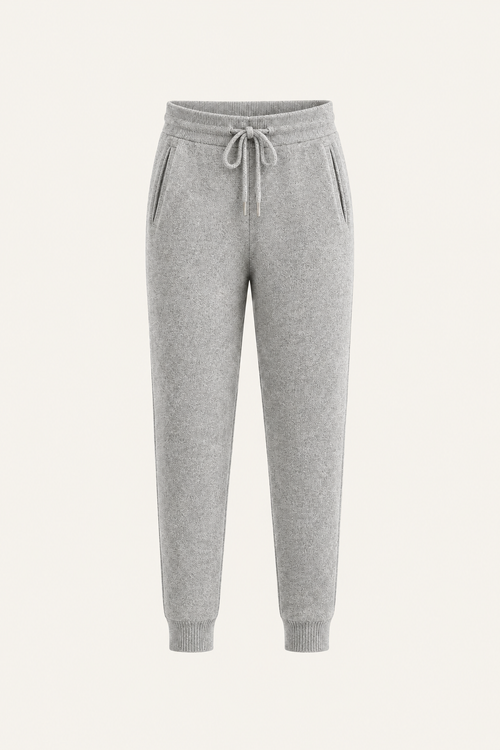 Nelaro Wool Lounge Trousers Light Grey