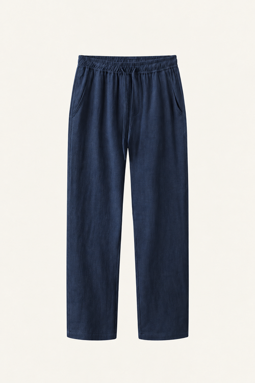 Pinaro Linen Trousers Navy