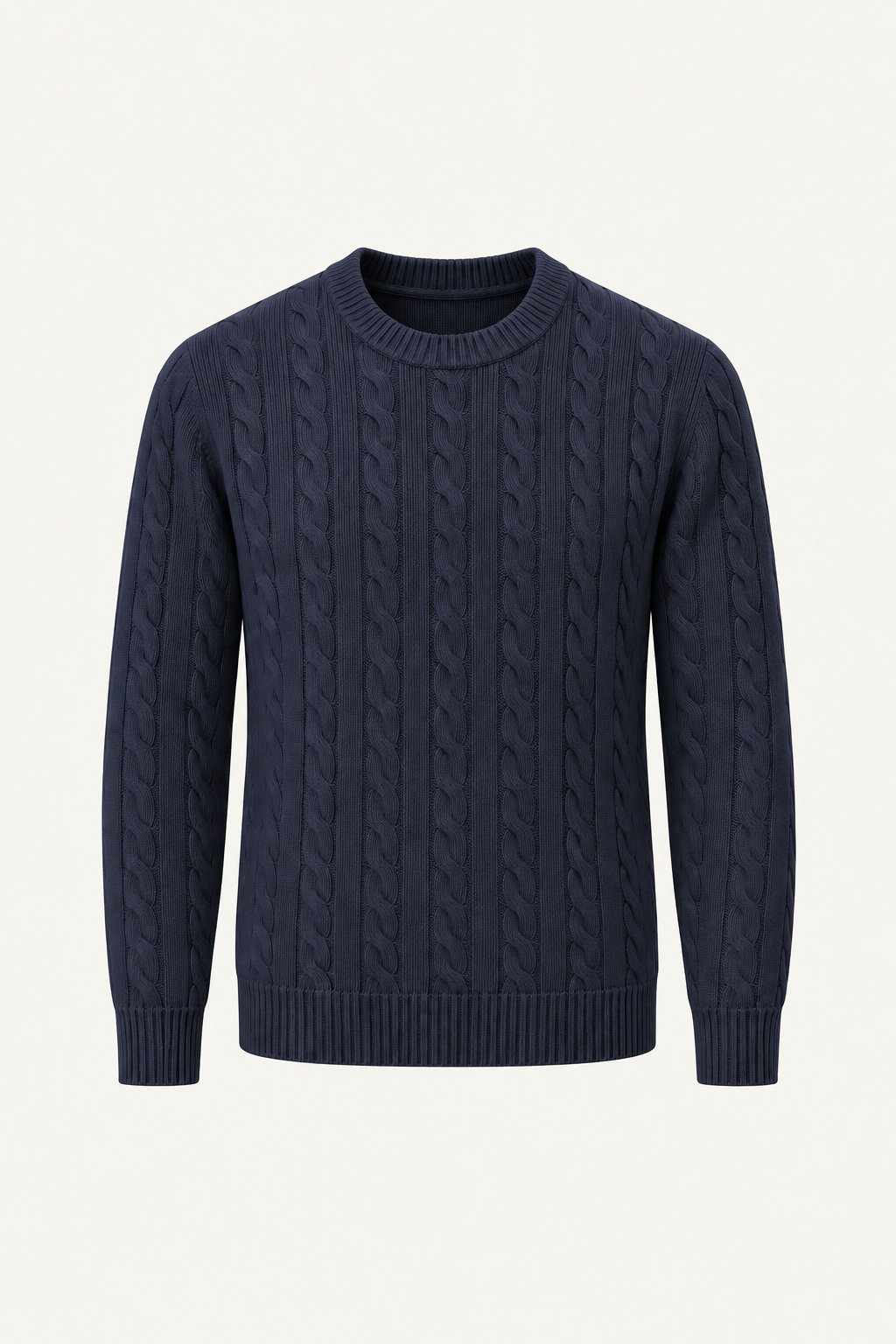 Velaro Cable Knit Crewneck Navy