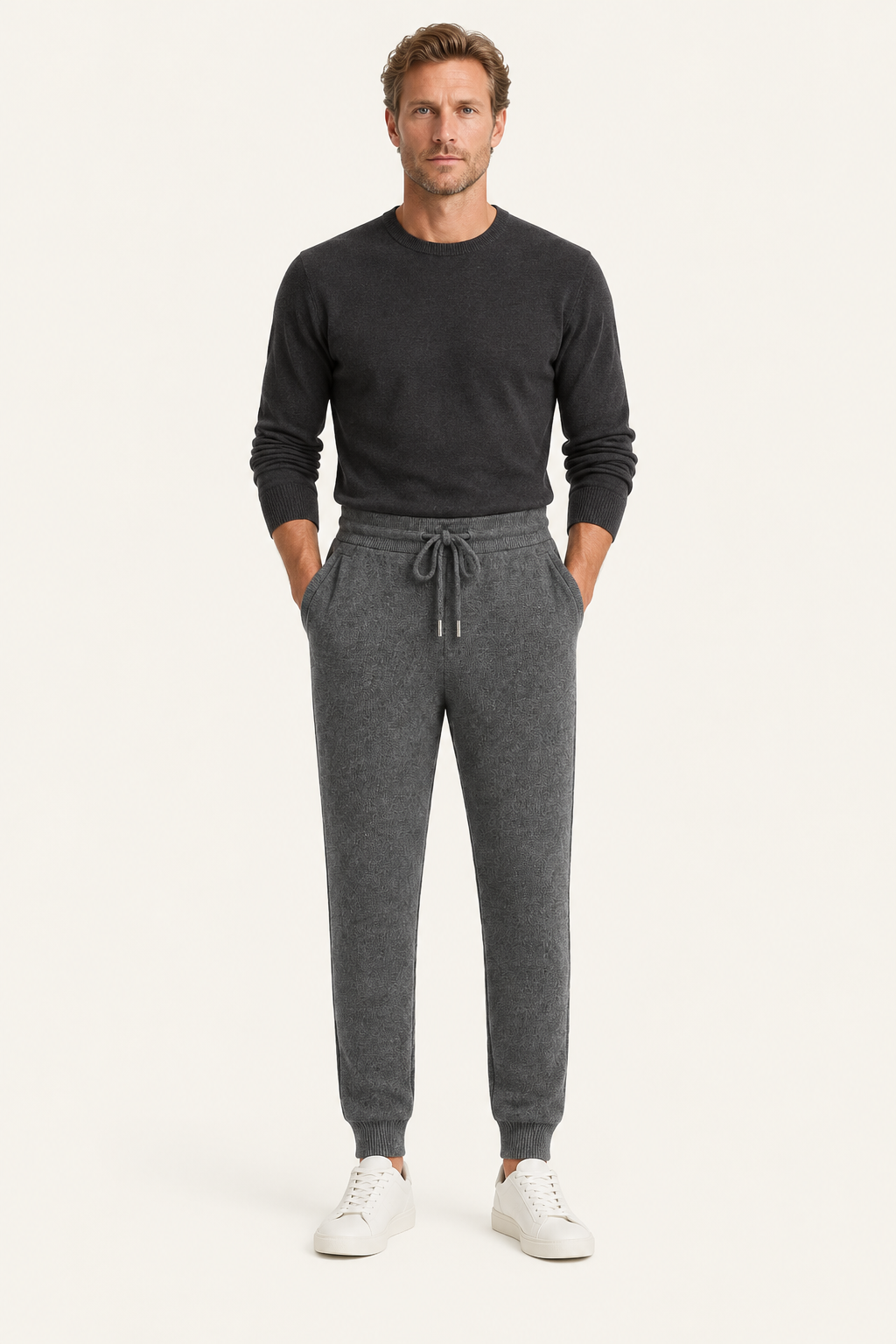 Nelaro Wool Lounge Trousers Grey