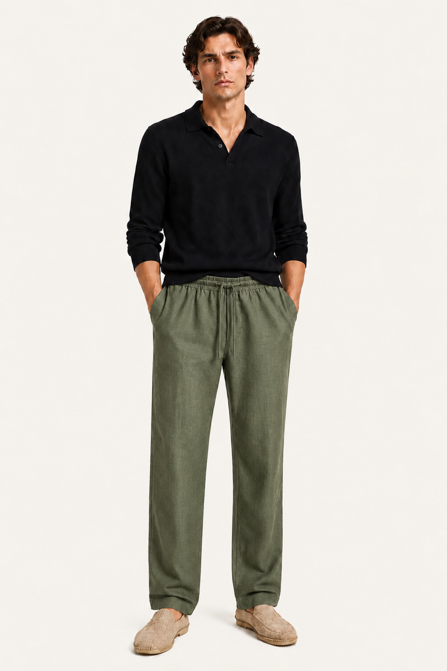 Pinaro Linen Trousers Sage