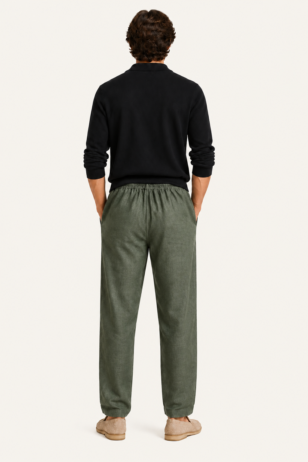 Pinaro Linen Trousers Olive