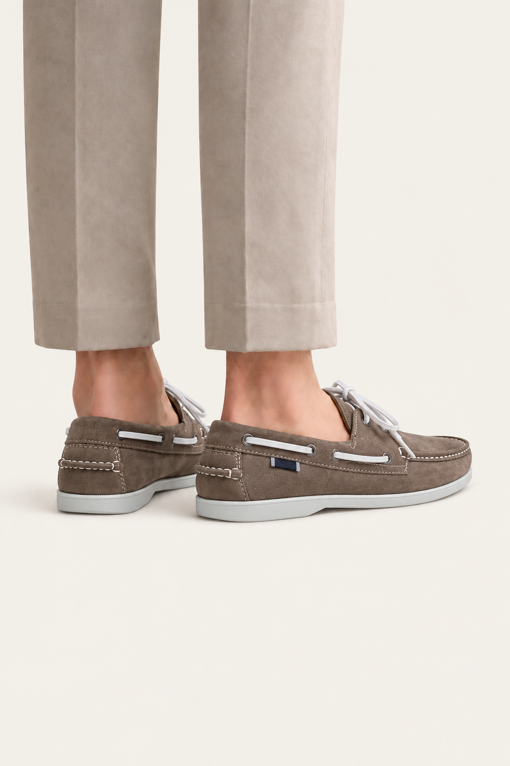 Deravo Suede Docksides Taupe