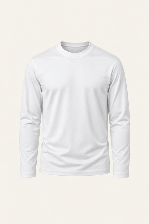 Mercirio Cotton Long-Sleeve Tee White