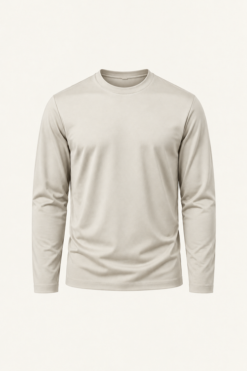 Mercirio Cotton Long-Sleeve Tee Sand