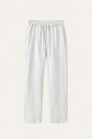 Pinaro Linen Trousers White
