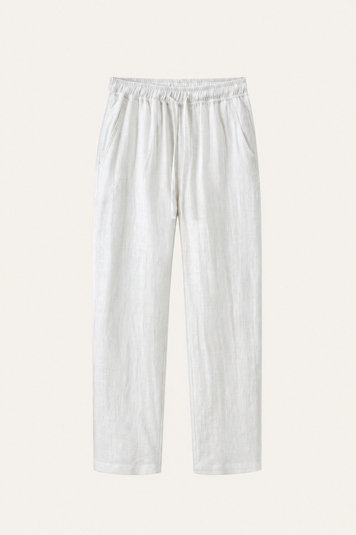 Pinaro Linen Trousers White