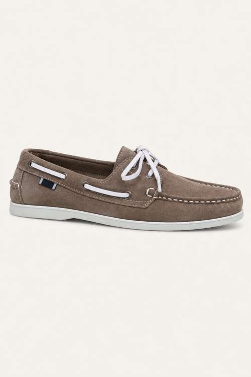 Deravo Suede Docksides Taupe