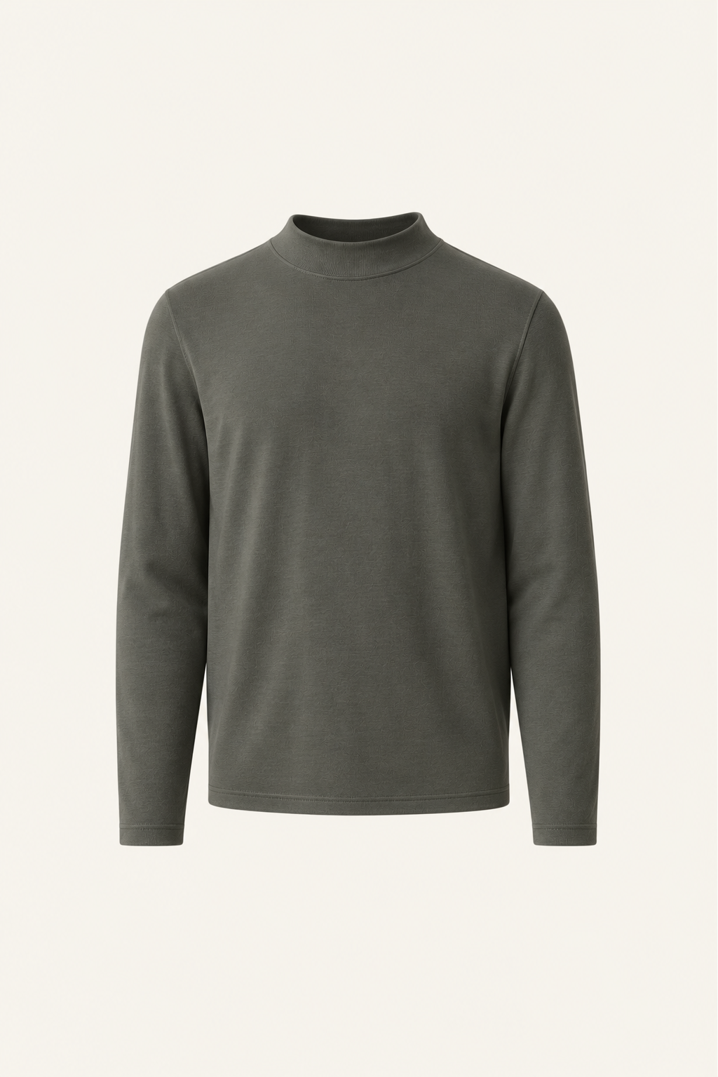 Finero Merino Mock Neck Tee Olive